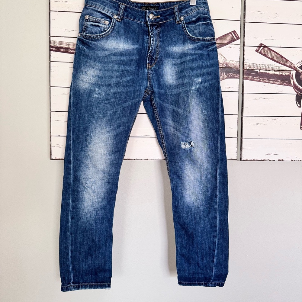 Versace Distressed Blue Jeans